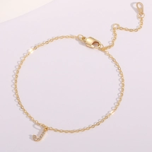 Ankle bracelet with zir..