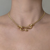 Stylish snake necklace