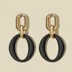 Casual oval drop earrings