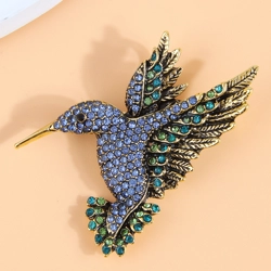 Vintage style hummingbird brooch