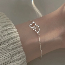 Entwined hearts bracelet