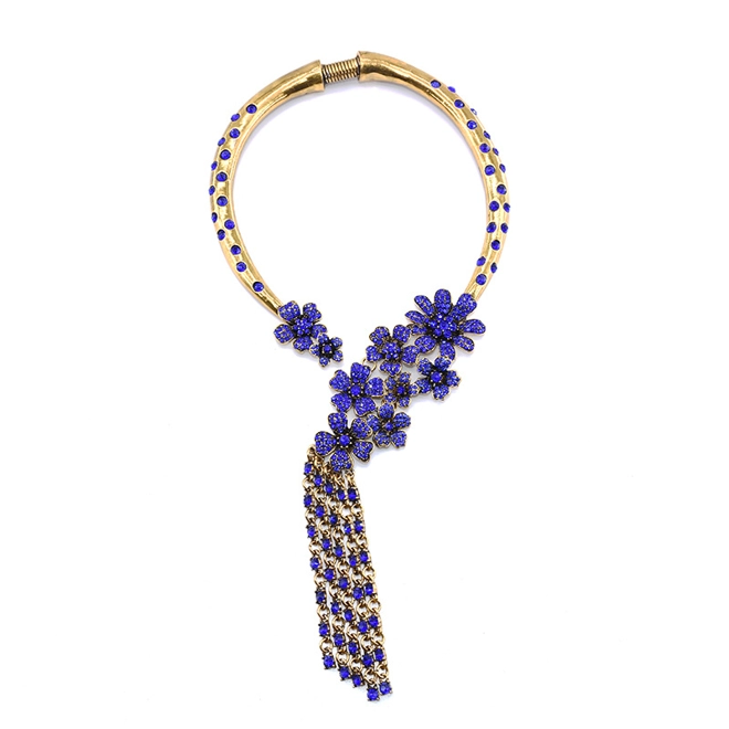 Additional Image for Exaggerated open choker with flower design detail