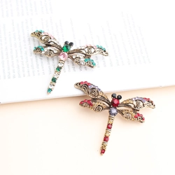 Retro style dragonfly brooches