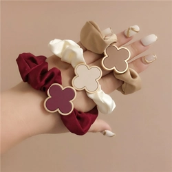 Stylish four leaf clover hair tie