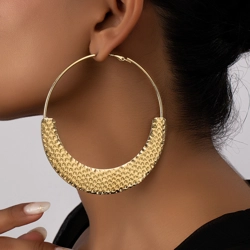 Vintage style hoop earrings