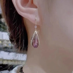 Elegant water droplet drop earrings
