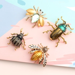 Casual insect, bee and beetle brooches