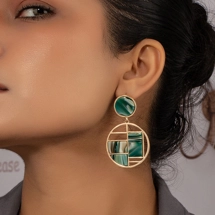Geometric drop earrings