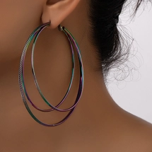 Triple hoop earrings
