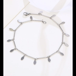 Leaf tassel ankle bracelet