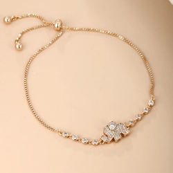 Push-pull bracelet with elephant pendant