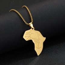 Chain necklace with a map of..