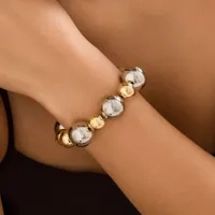 Mixed size bead bracelet