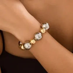 Mixed size bead bracelet