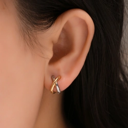 Simple X stud earrings