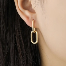 Big link drop earrings