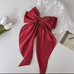 Plain coloured big bow hair clip