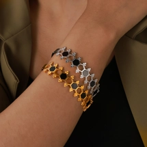 Hexagon design bangle