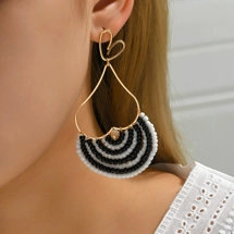 Beaded earrings with co..