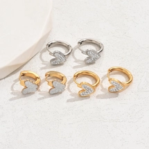 Sweet rhinestone hoop e..