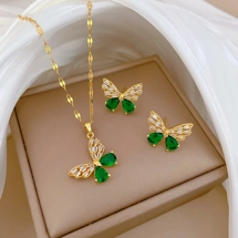 Zircon butterfly neckla..