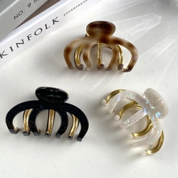 Stylish two-tone hair claws