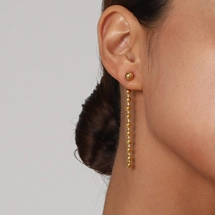 Beaded drop ear jacket ..