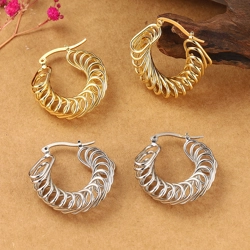 Patterned U shape earrings