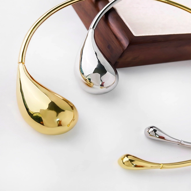 Additional Image for Japenese style open choker with water droplet detail