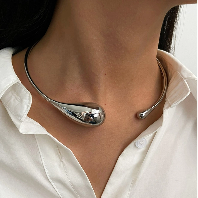 product Image for Japenese style open choker with water droplet detail