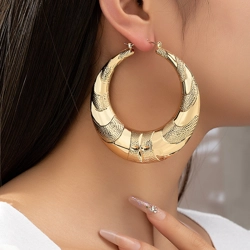 Exaggerated hoop earrings