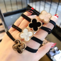 Stylish four leaf clover hair tie
