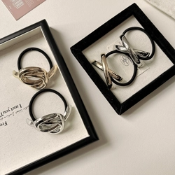 Hair tie with metal cuff - X / Loose Knot Designs