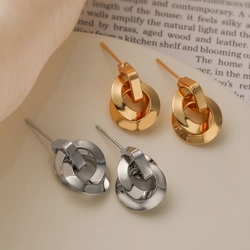 Geometric drop earrings