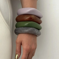 Square acrylic bangle