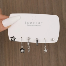 5 star design earrings