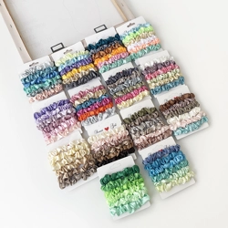 Set of 6 satin hair ties