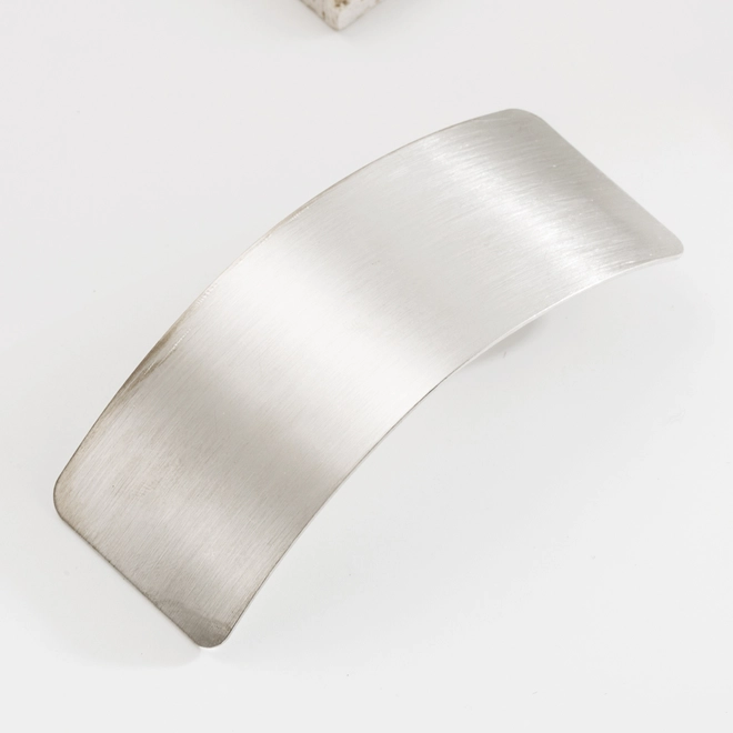 Additional Image for Rectangle hair clip  - Beaten Metal / Glossy finish