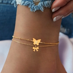 Sweet 2 piece ankle bracelet set