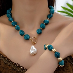 Acrylic necklace and matching bracelet