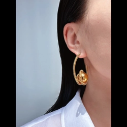 Nordic style C shape earrings