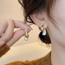 Two-tone water droplets ear jackets