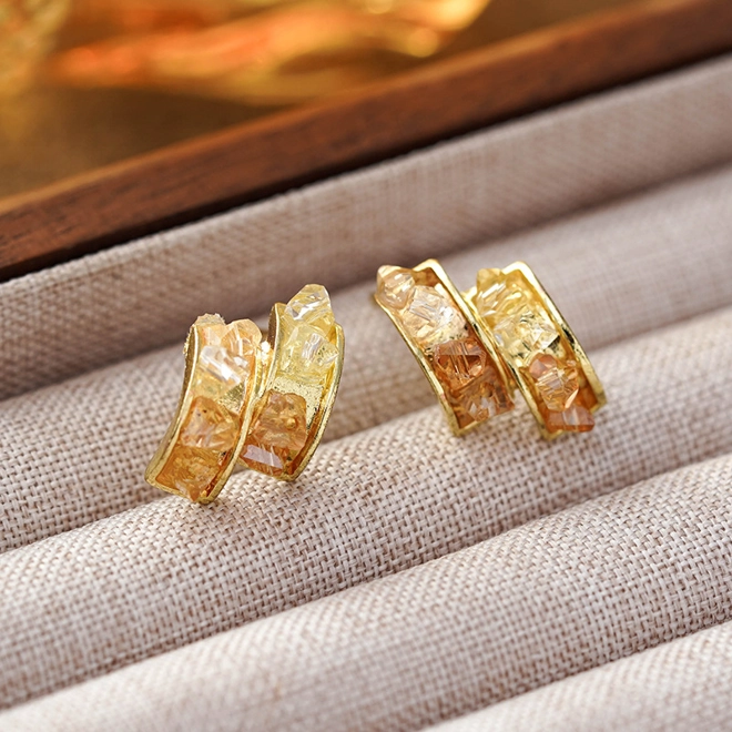 Additional Image for Korean style gradient colour stud earrings