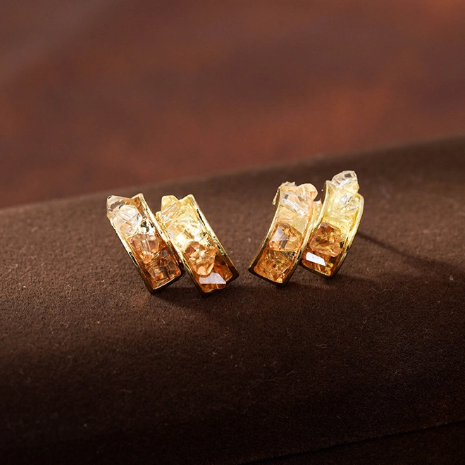 Additional Image for Korean style gradient colour stud earrings