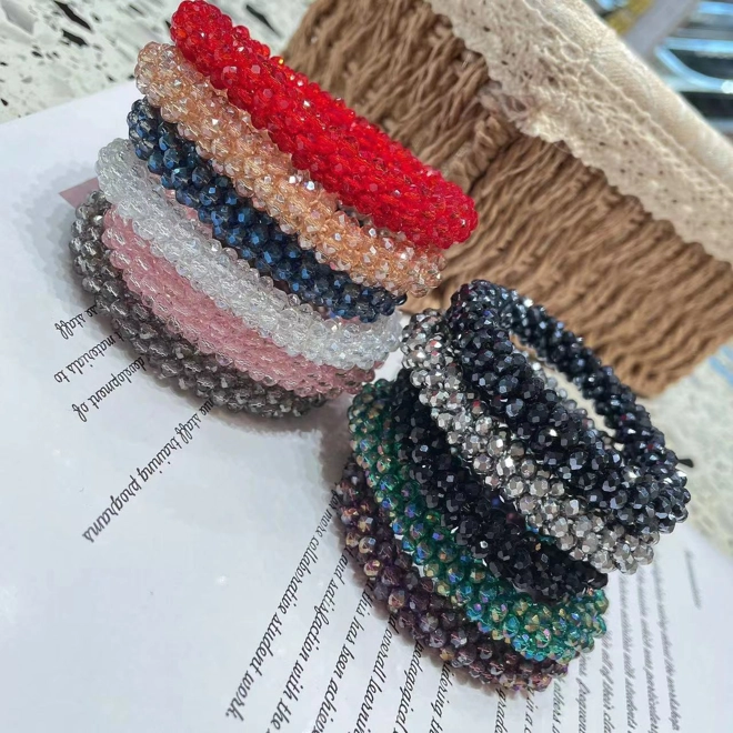 Additional Image for Stylish crystal hair tie
