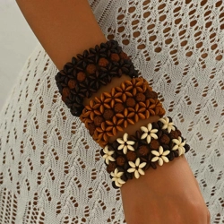 Set of 3 wooden bracelets