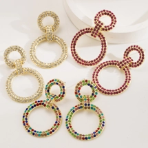 Glam circle dangle earr..
