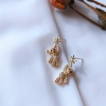 Teddy bear dangle earri..