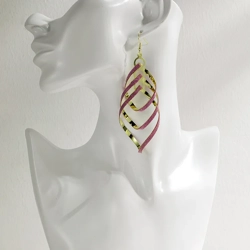 Multilayer frosted drop earrings
