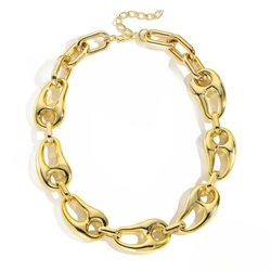 Long gourd links clavicle necklace